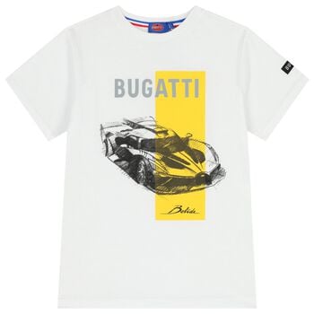 تيشيرت اولاد بالشعار باللون الابيض 