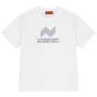 Boys White Logo T-Shirt, 1, hi-res