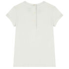 تيشيرت بولو أبيض للبنات الصغيرات, 1, hi-res