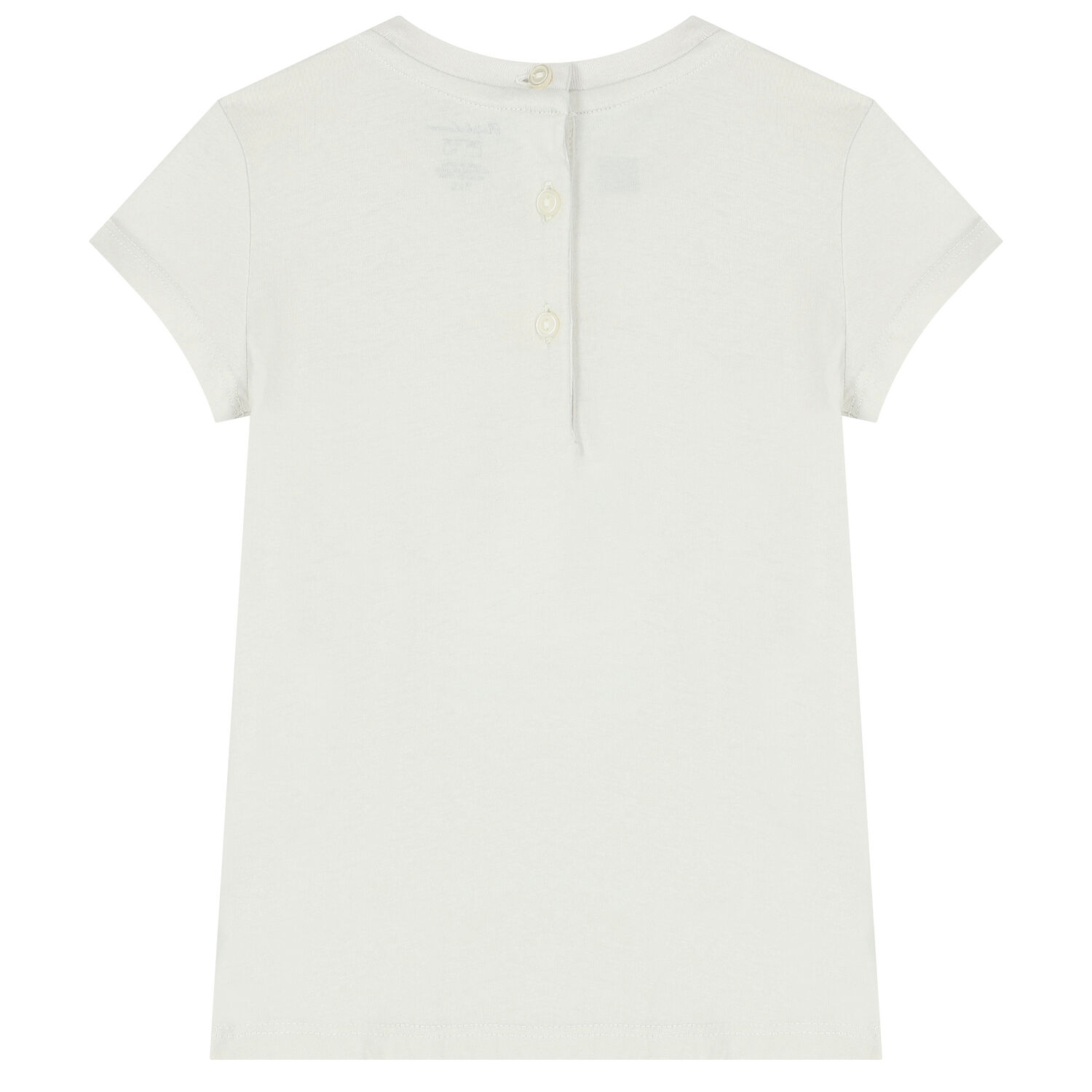 تيشيرت بولو أبيض للبنات الصغيرات, 1, hi-res