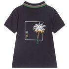 Boys Navy Polo Shirt, 1, hi-res