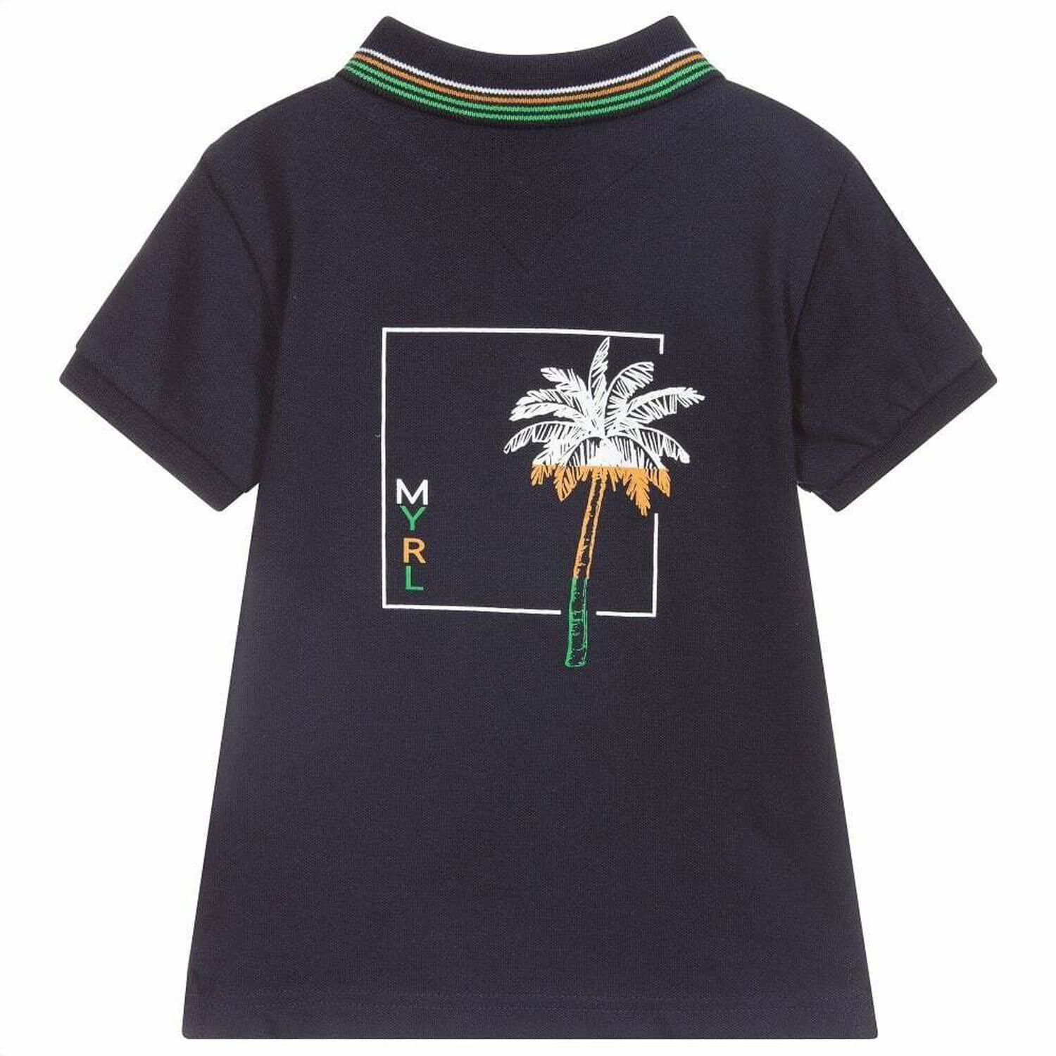 Boys Navy Polo Shirt, 1, hi-res