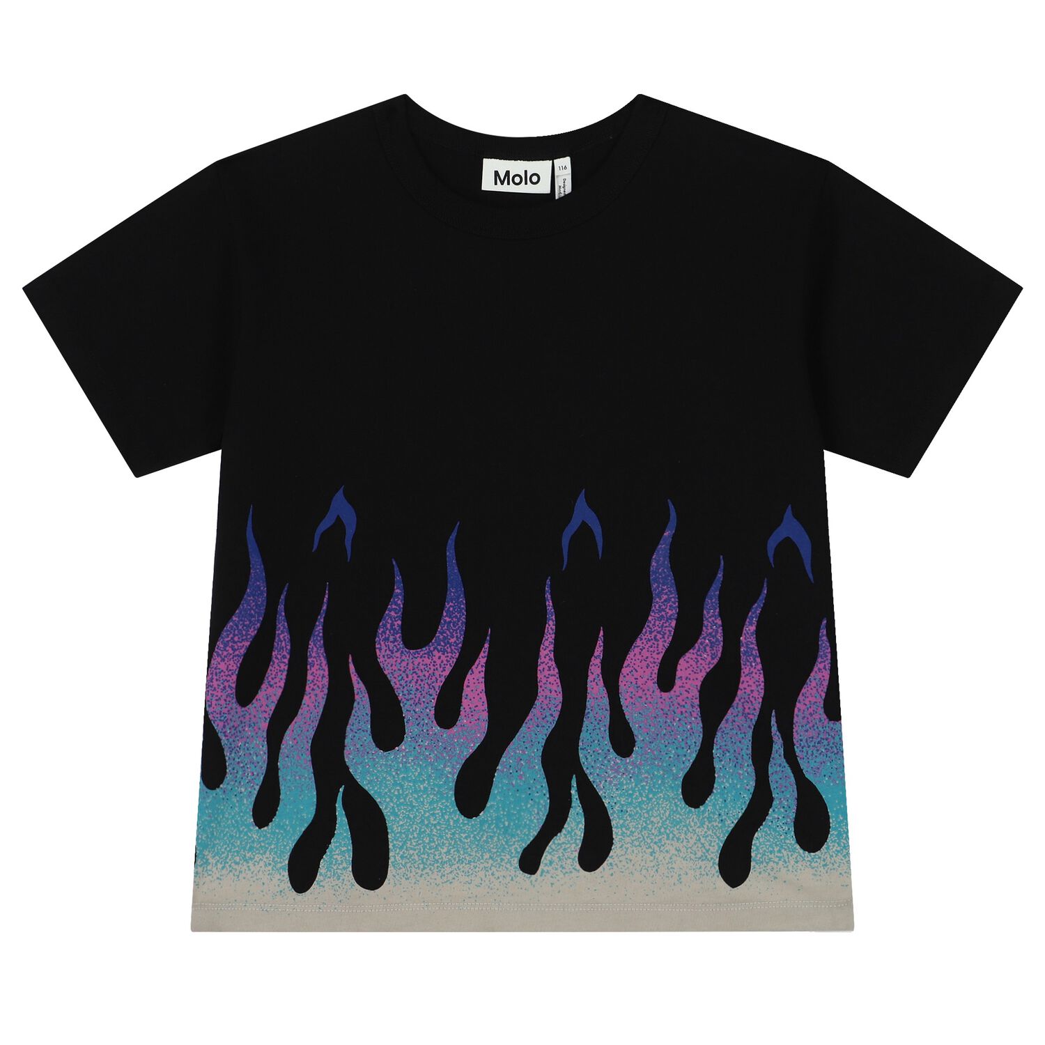 Boys Black Flame T-Shirt, 1, hi-res