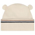 Beige Hat & Bootie Logo Baby Gift Set, 1, hi-res