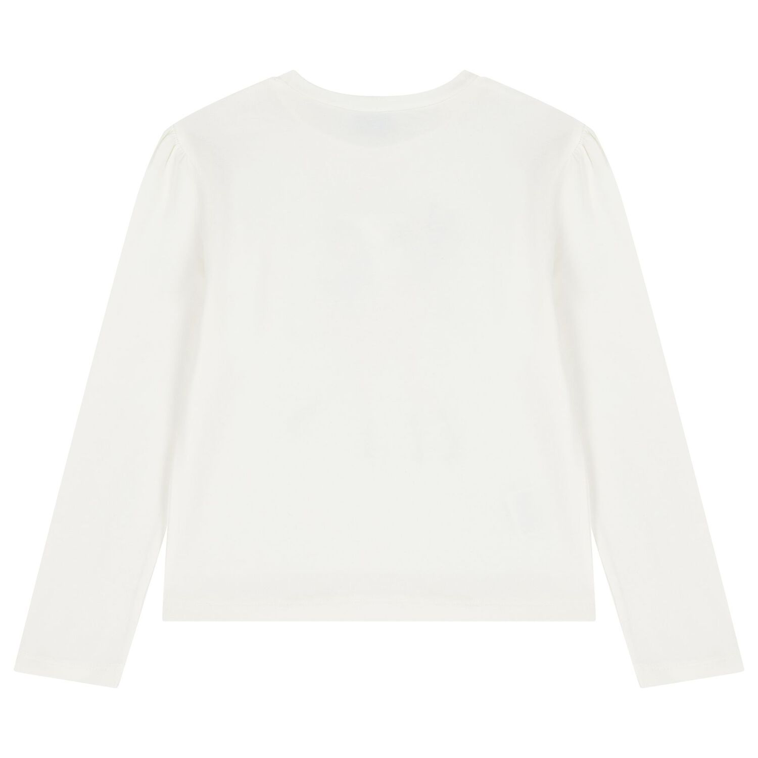 Girls White Embellished Sequin Long Sleeve Top, 3, hi-res
