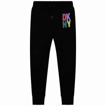 Girls Black Logo Joggers