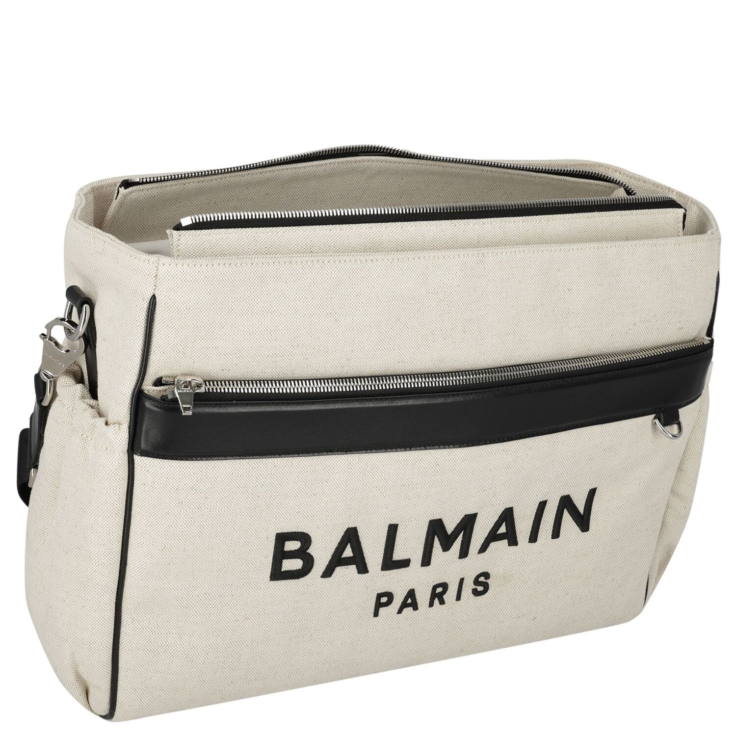 شنطة مواليد بالشعار باللون العاجي والأسود للأطفال  , 1, hi-res