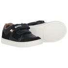 Boys Black Logo Trainers, 1, hi-res