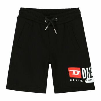 Boys Black Logo Shorts