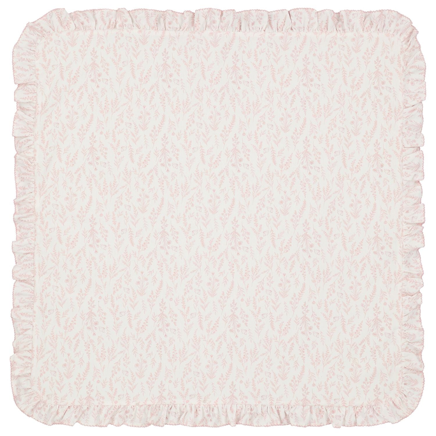 Baby Girls Ivory & Pink Wildflower Blanket, 1, hi-res
