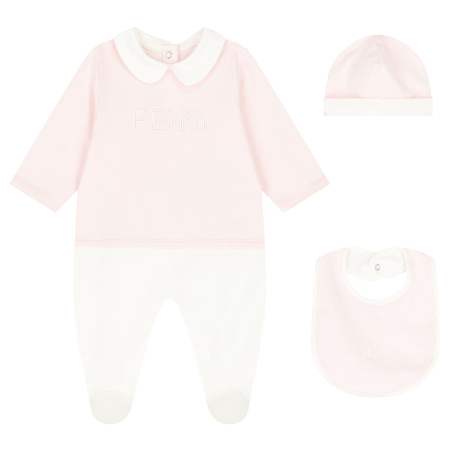 Baby Girls Pink & White Babygrow Gift Set, 2, hi-res