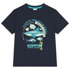 Boys Navy Blue & Green Shorts Set, 1, hi-res