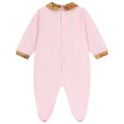 Baby Girls Pink & Beige Geo Map Babygrow Gift Set, 2, hi-res