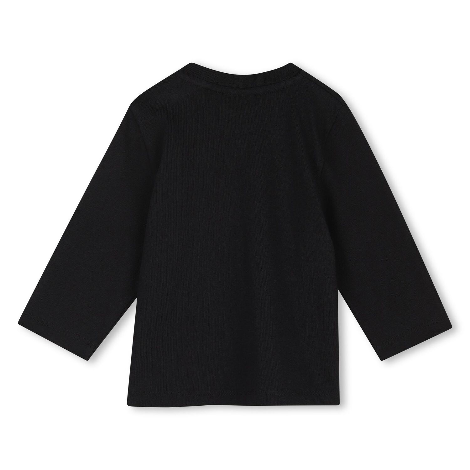 Younger Boys Mini Me Black Logo Long Sleeve Top, 1, hi-res