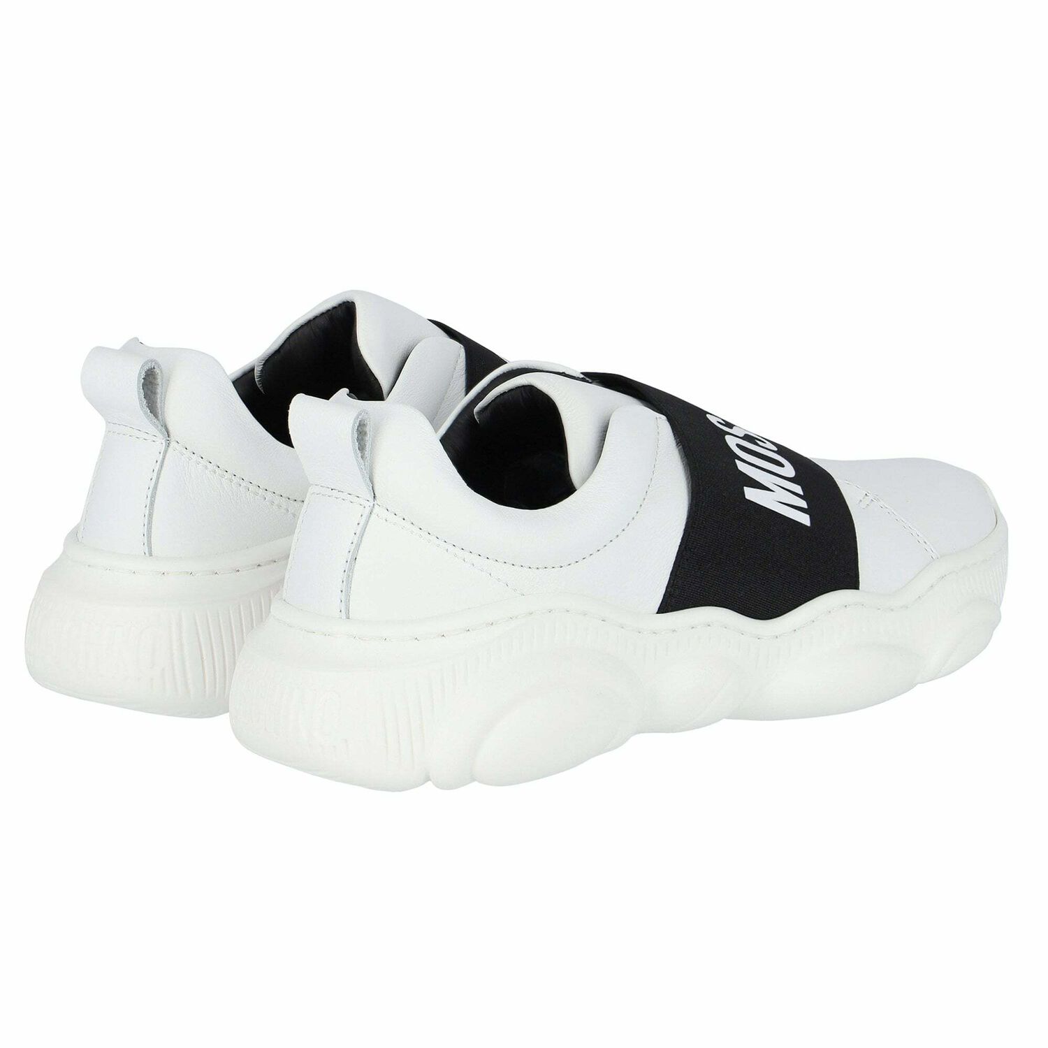 White Leather Logo Trainers, 1, hi-res image number null