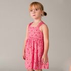 Girls Pink Crab Dress, 1, hi-res