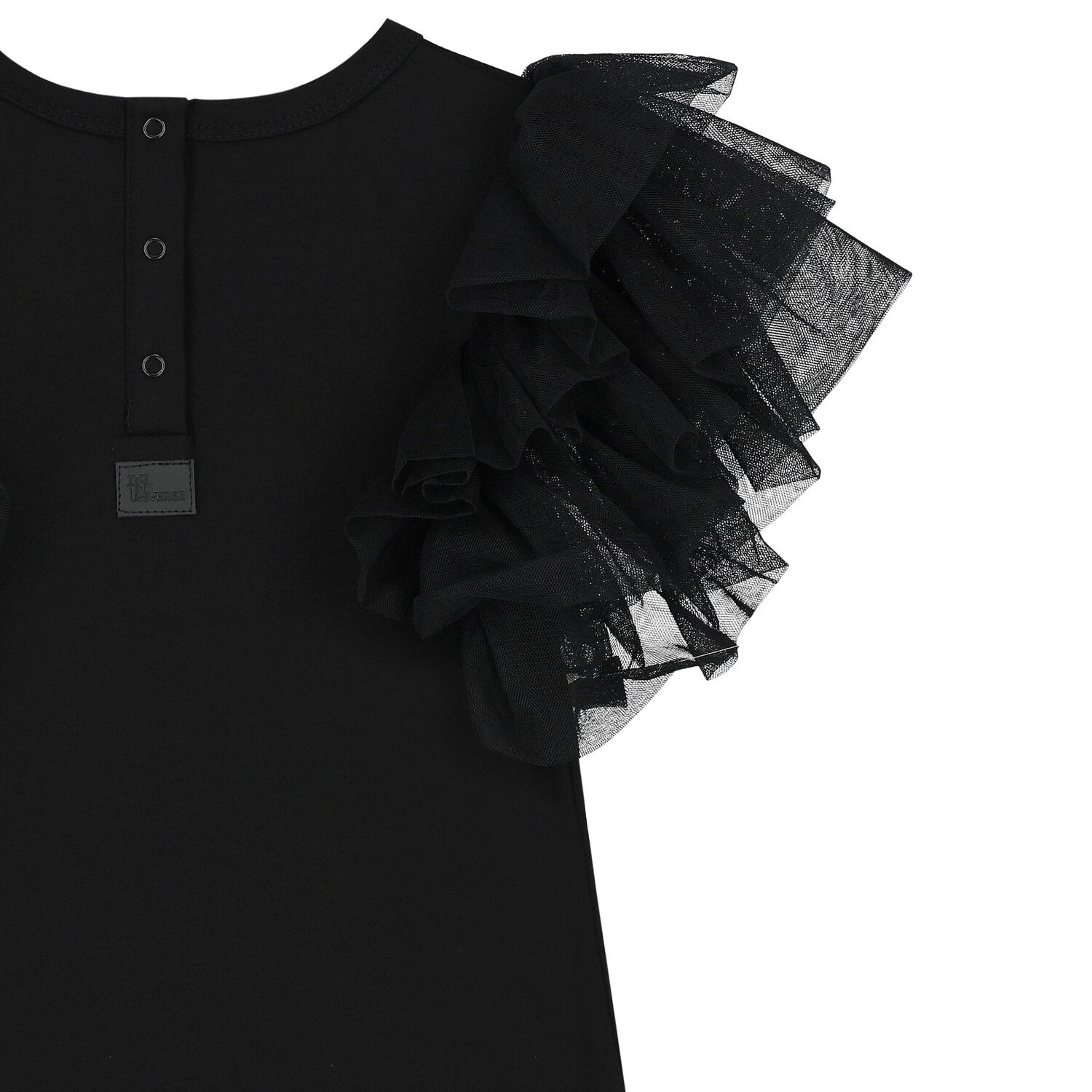 فستان بنات تول  باللون الأسود , 5, hi-res image number null