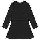 فستان بنات بالشعار باللون الكحلى , 1, hi-res