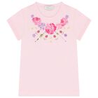 Girls Pink & White Floral Skirt Set, 1, hi-res