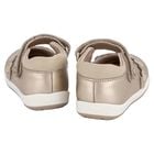 Younger Girls Gold Leather Heart Shoes, 1, hi-res