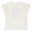 طقم شورت باللون العاجي والأسود للبنات, 1, hi-res