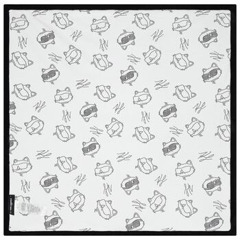 Black & White Ikonik Karl Logo Baby Blanket