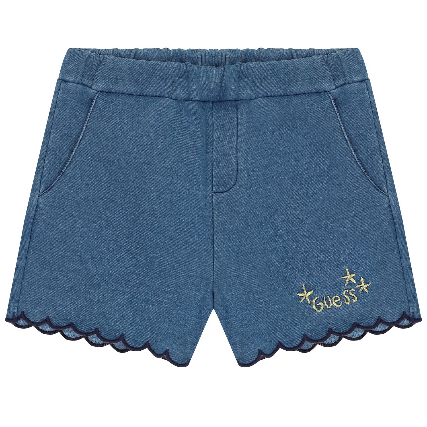 طقم بنات شورت باللون الأصفر والكحلي, 1, hi-res