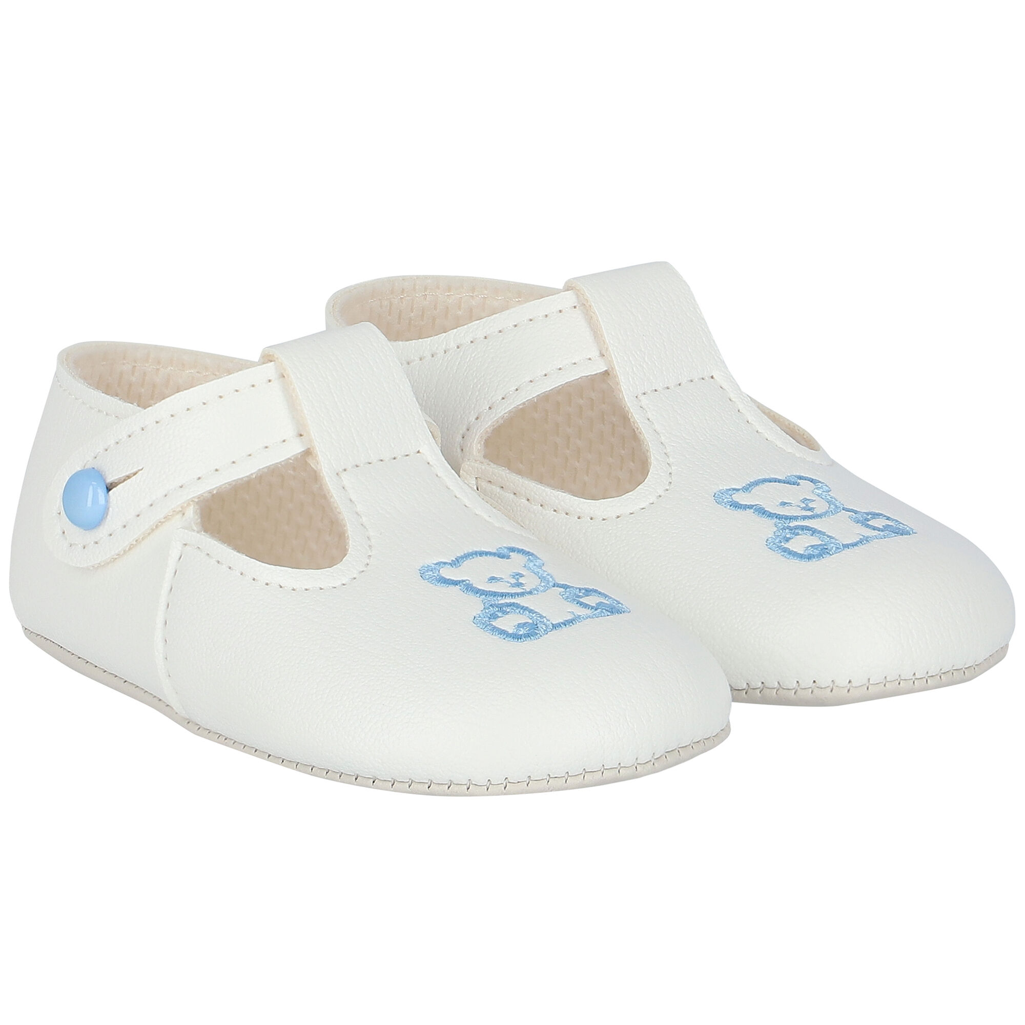Early Days White Blue Pre Walker Baby Shoes Junior Couture UAE