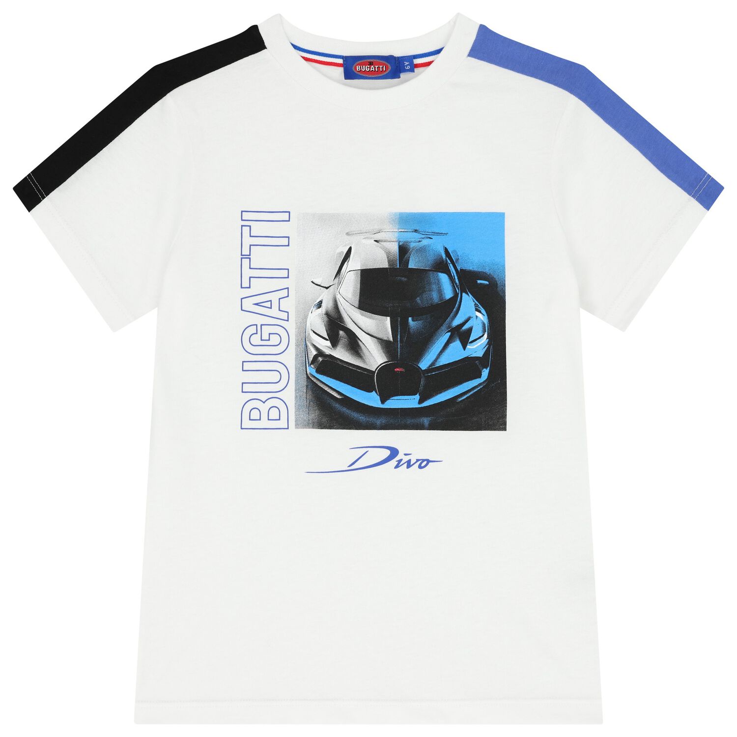 تيشيرت أولاد بالشعار باللون الأبيض, 1, hi-res