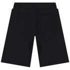 شورت بالشعار باللون الأسود والذهبي, 1, hi-res