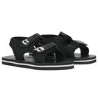 Boys Black Choupette & Karl Sandals, 1, hi-res