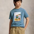 Boys Blue Polo Bear T-Shirt, 1, hi-res