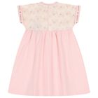 Girls Pink Embroidered Dress, 2, hi-res
