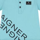 Younger Boys Blue Logo Polo Shirt, 2, hi-res