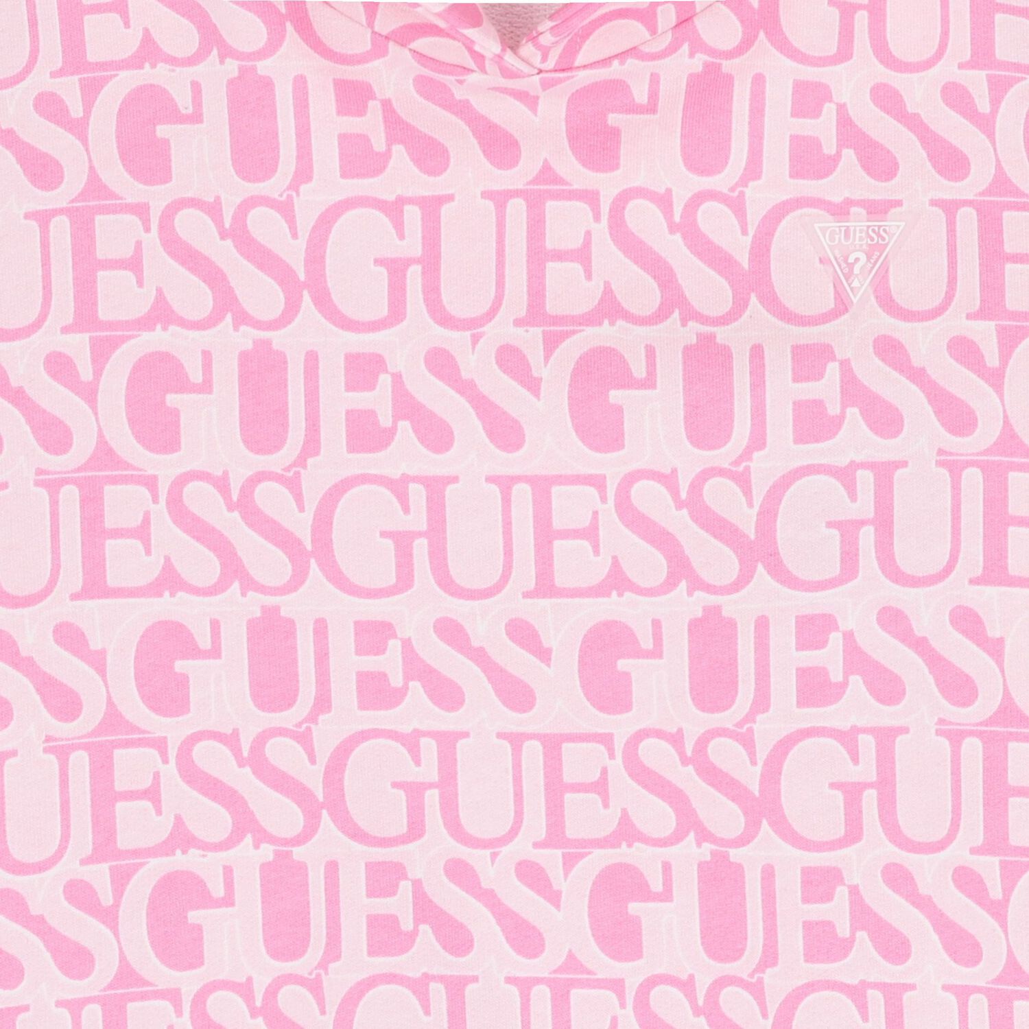 توب هودى للبنات بالشعار باللون الوردى , 1, hi-res image number null