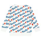 سويت شيرت بنات بالشعار باللون العاجي, 1, hi-res