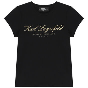 Girls Black Logo T-Shirt
