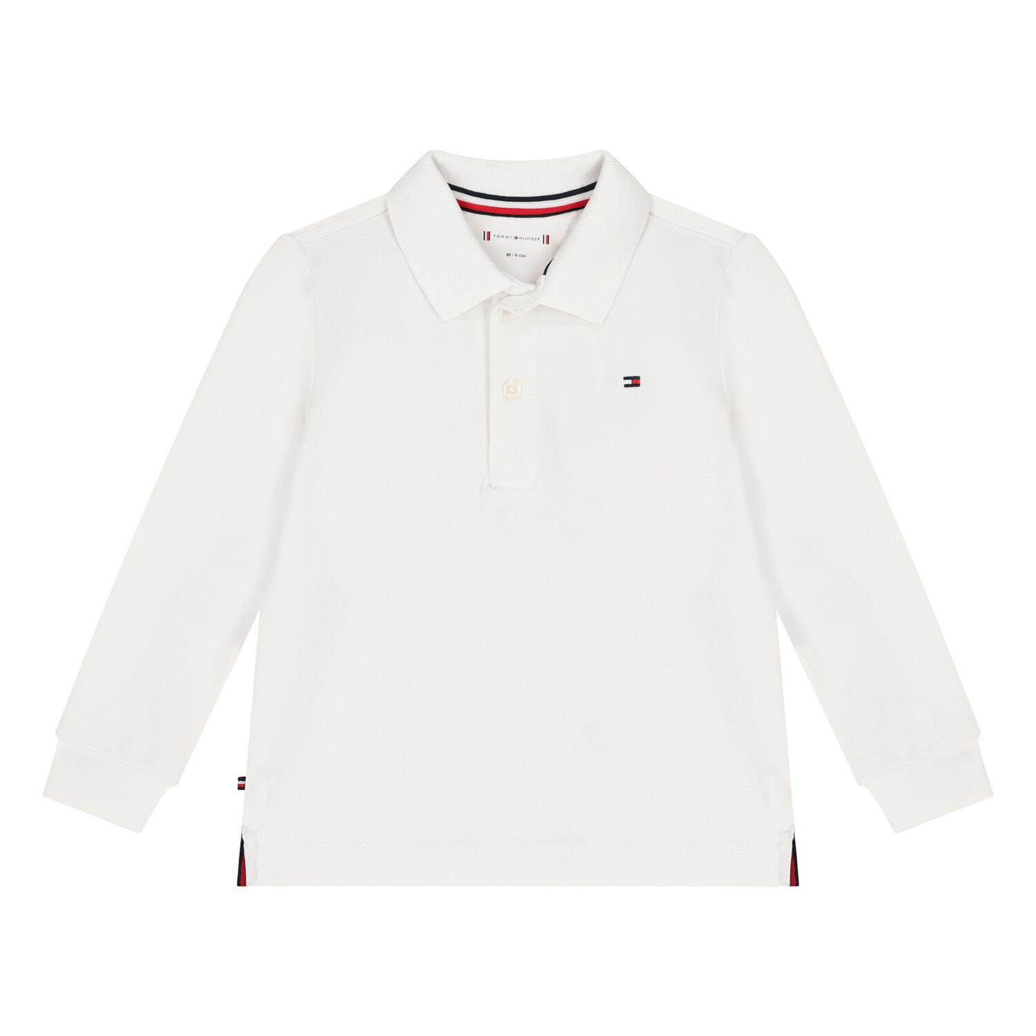 توب أولاد بأكمام بالشعار باللون الأبيض, 1, hi-res