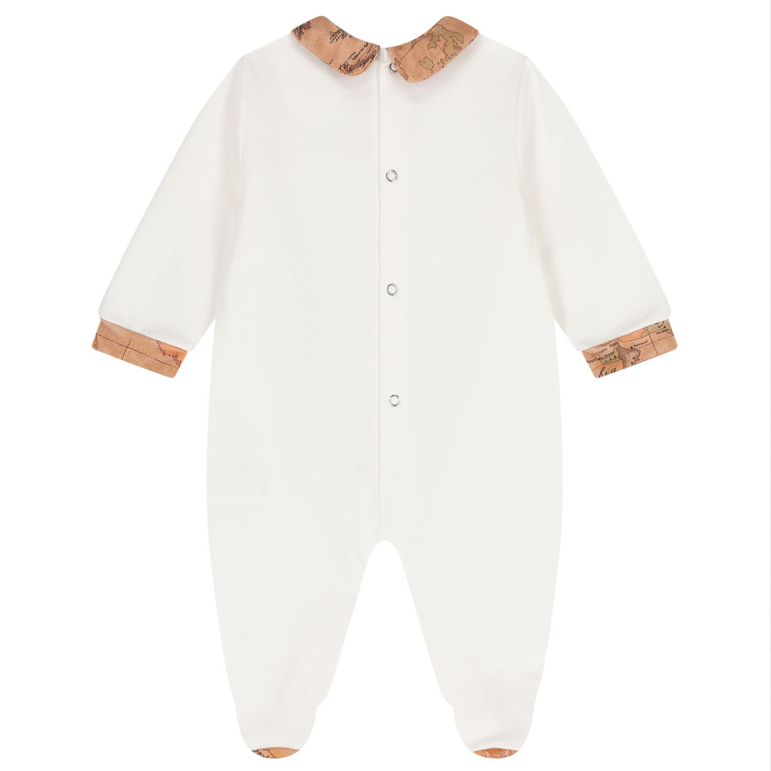 طقم هدايا لملابس الأطفال بتصميم خريطة جغرافية باللونين العاجي والبيج, 3, hi-res