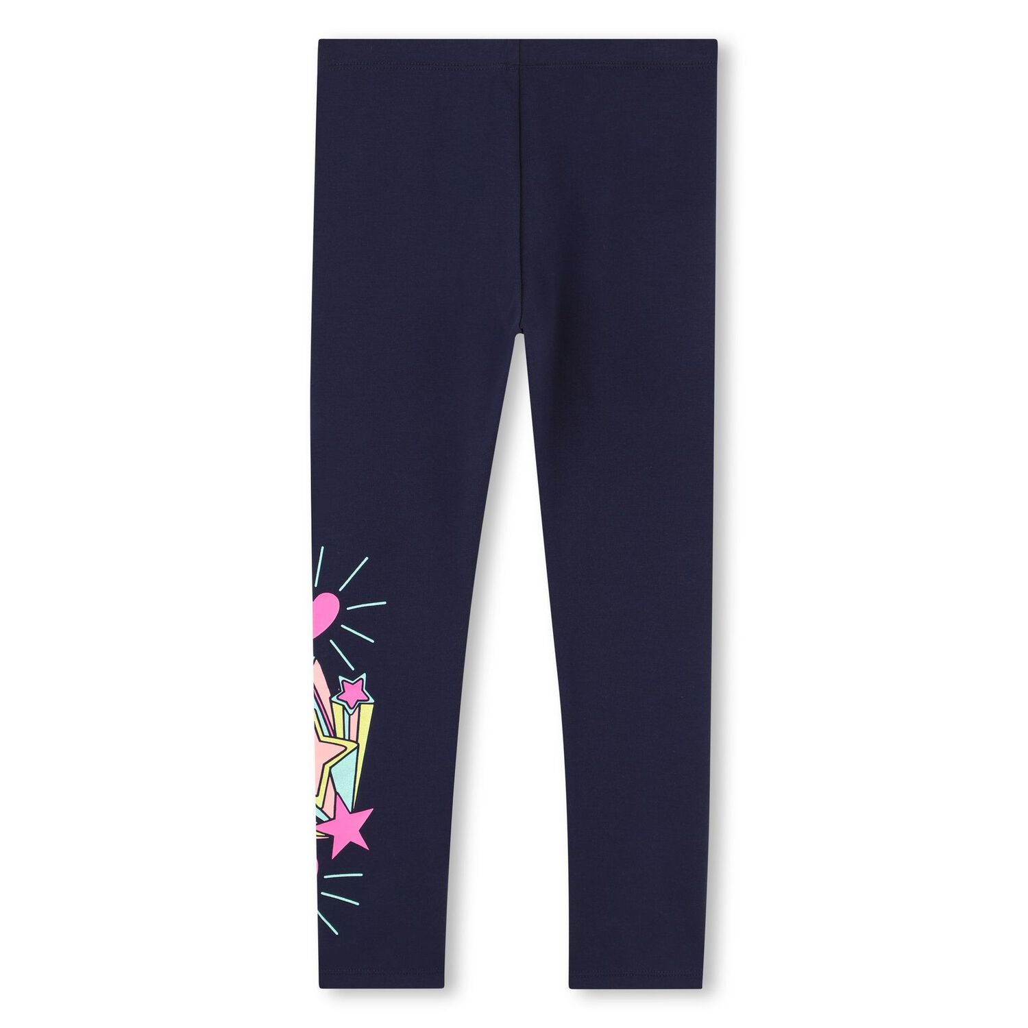بنطال ضيق بنقشة النجوم والقلوب باللون الكحلي  للفتيات, 2, hi-res