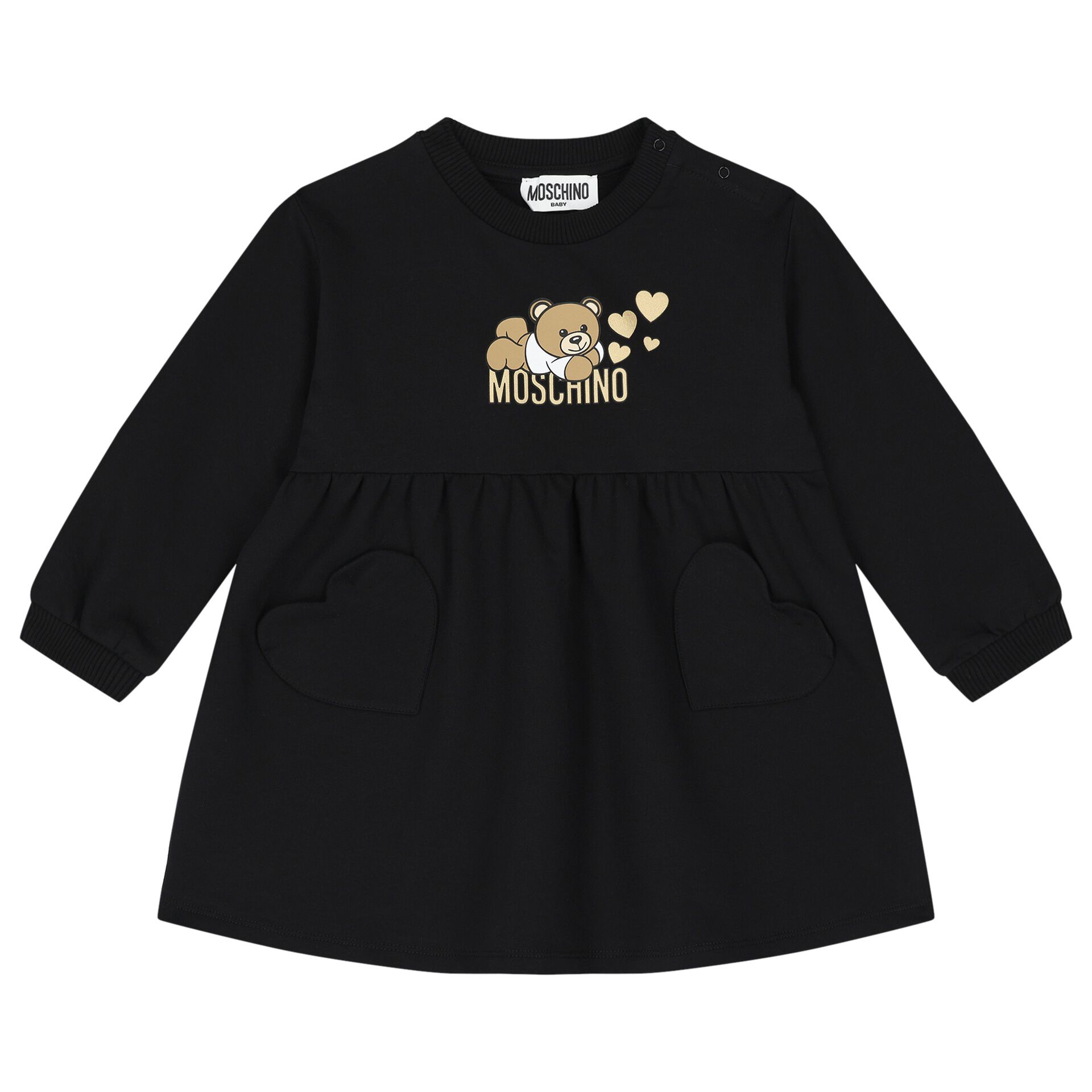 Moschino Younger Girls Red Teddy Bear Logo Dress Junior Couture UAE