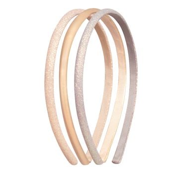 Girls Pink & Gold Glittery Headband ( 3 Pack )