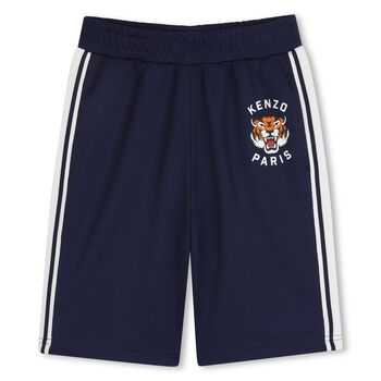 Navy Blue Tiger Logo Shorts