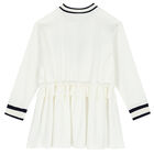 Girls White Logo Dress, 1, hi-res