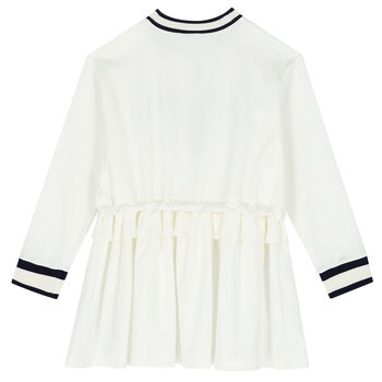 Girls White Logo Dress