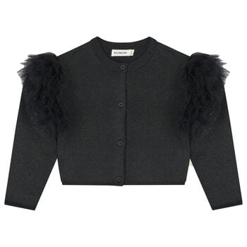 Girls Navy Blue Knitted Cardigan