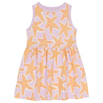Girls Purple & Orange Star Fish Dress