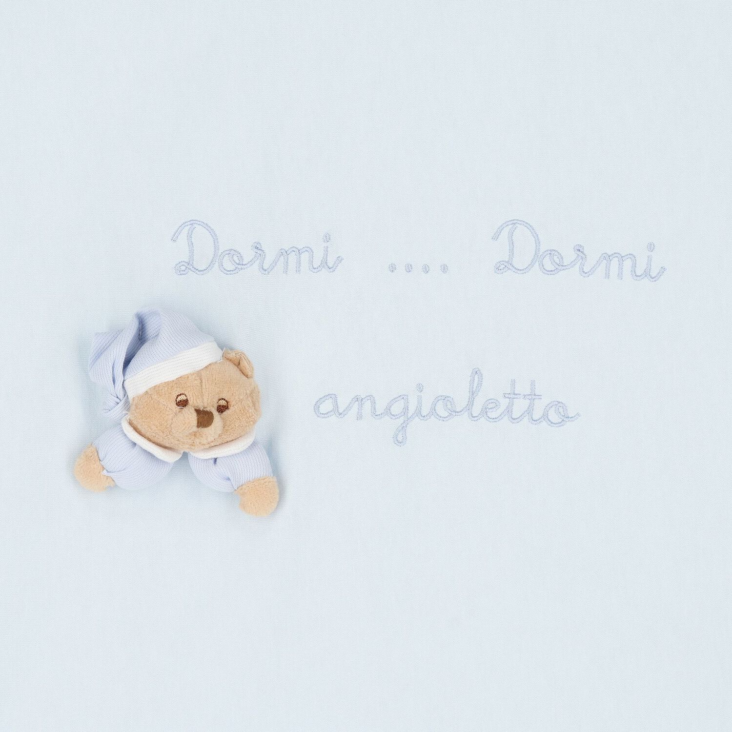 Baby Boys Blue Teddy Bear Ruffled Blanket , 1, hi-res