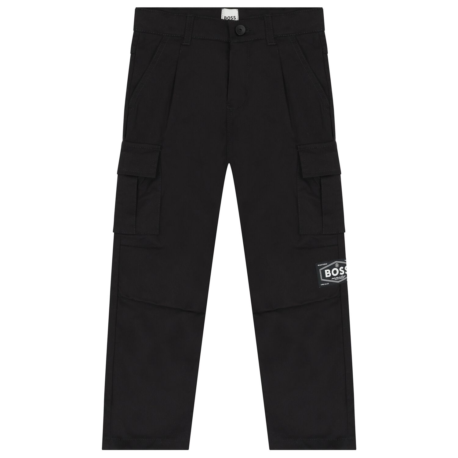 Boys Black Logo Trousers, 1, hi-res image number null