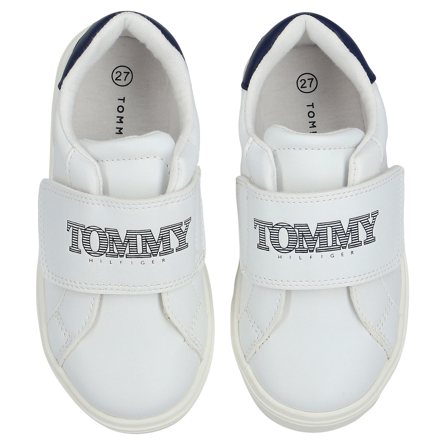 Boys White Logo Trainers, 1, hi-res